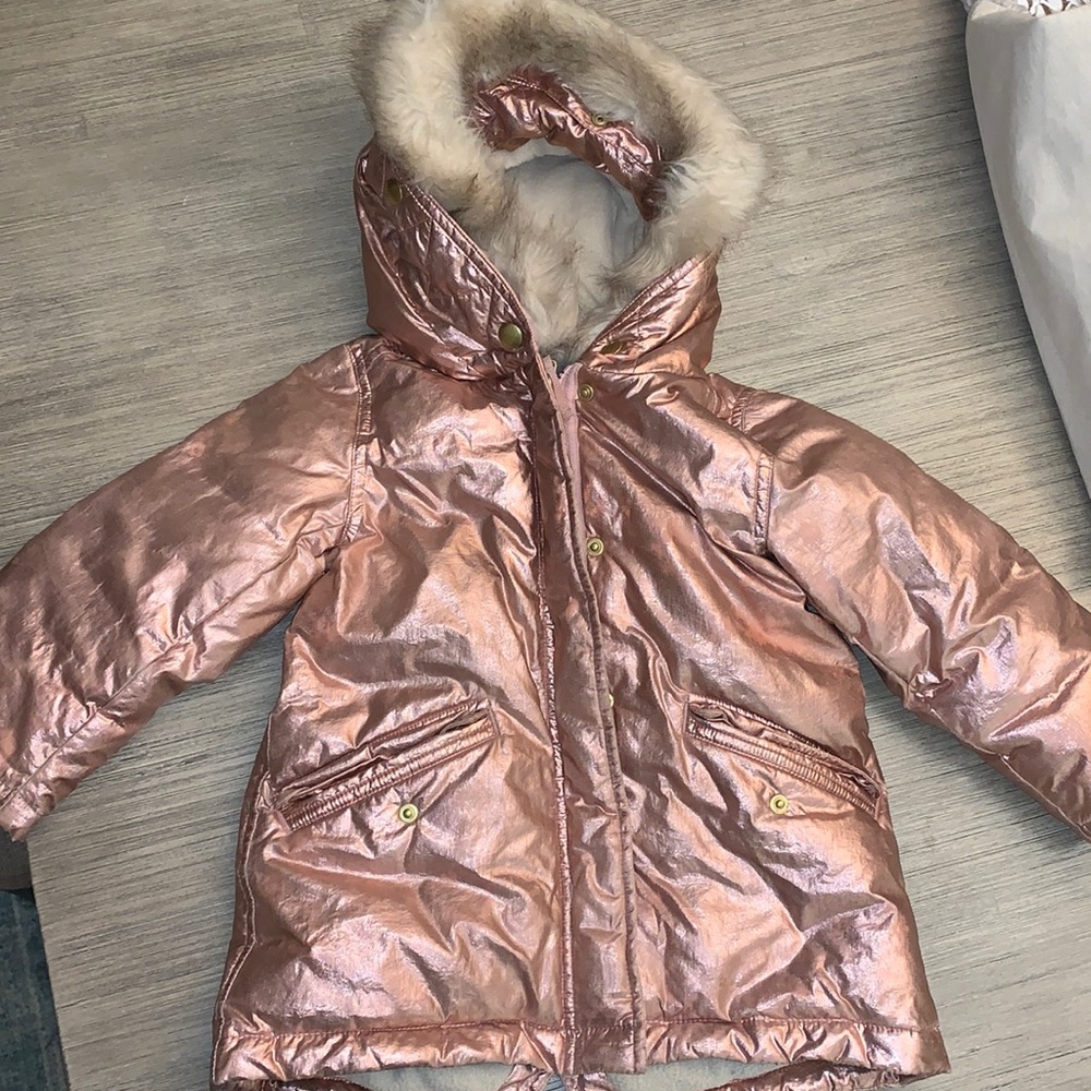Fleece lined puff coat